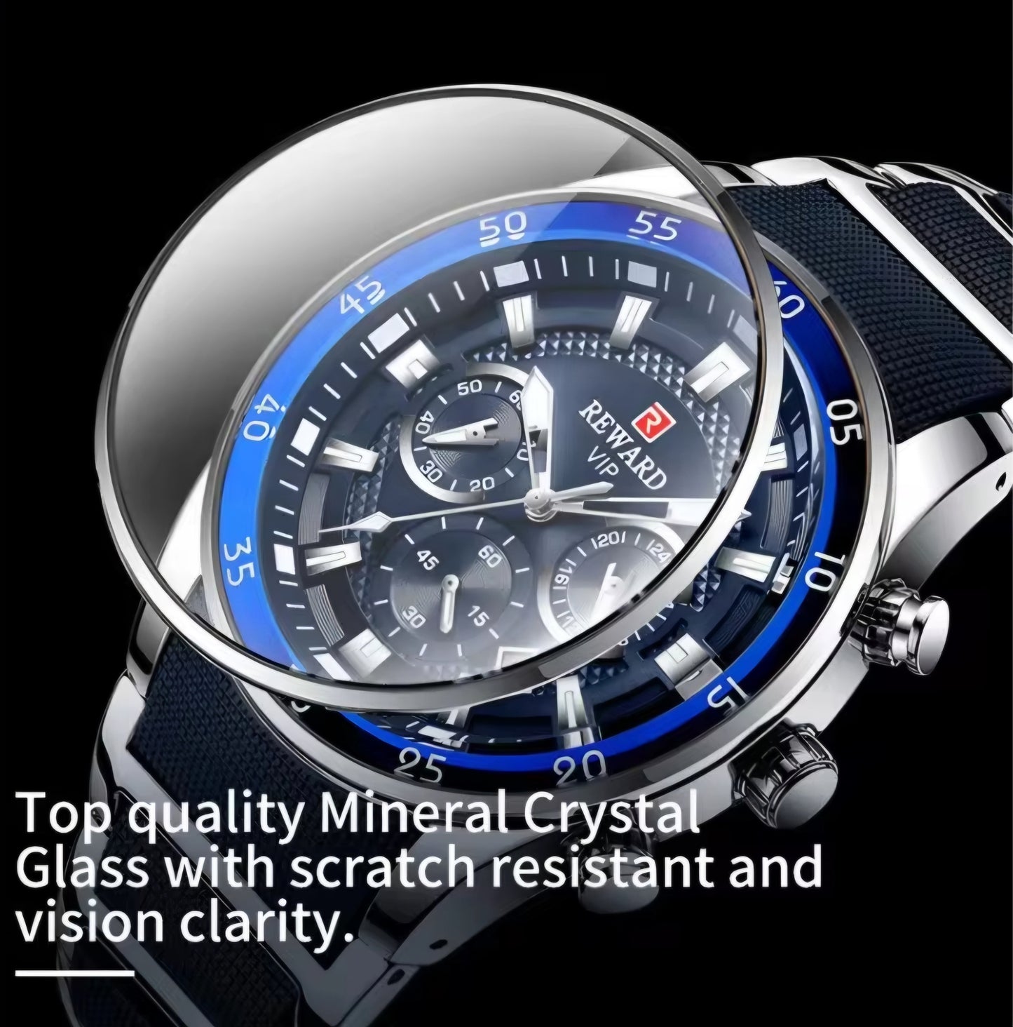 Reloj de Lujo RD Blue Silver "Elegancia Suprema"