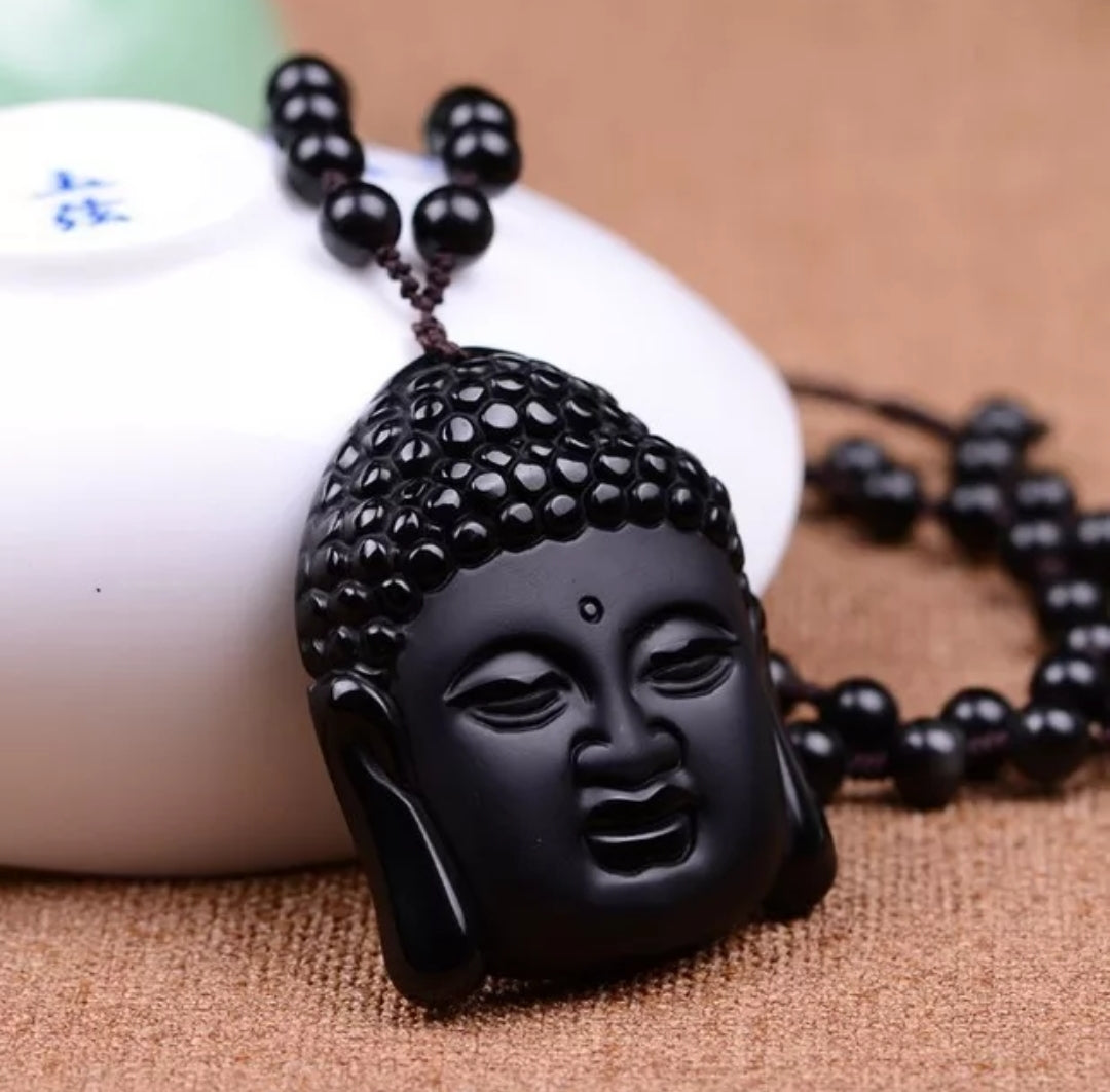 Talismán Buda Obsidiana