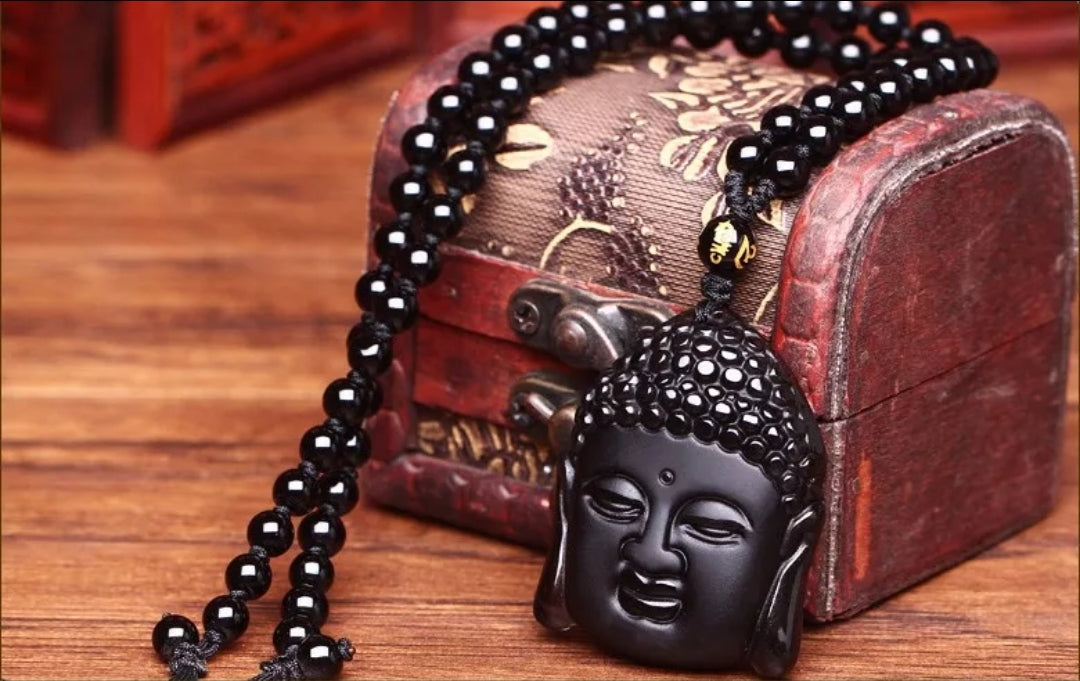 Talismán Buda Obsidiana