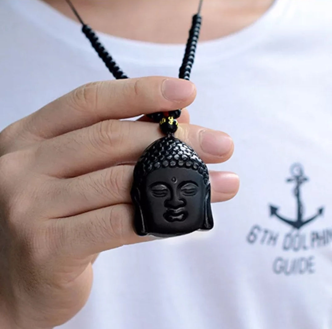 Talismán Buda Obsidiana