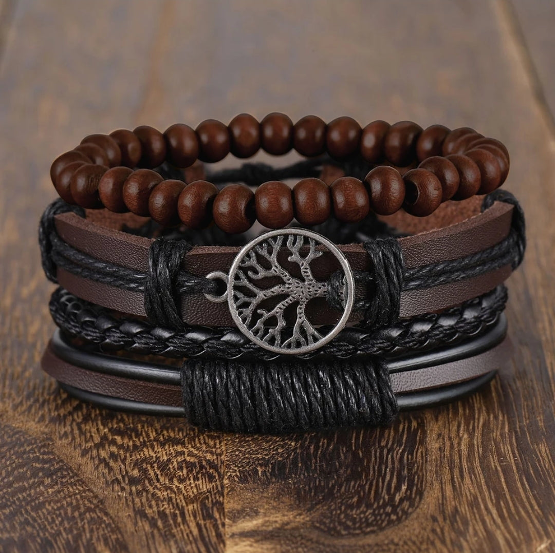 Brazalete Árbol de la Vida. Juego de 4 Brazaletes