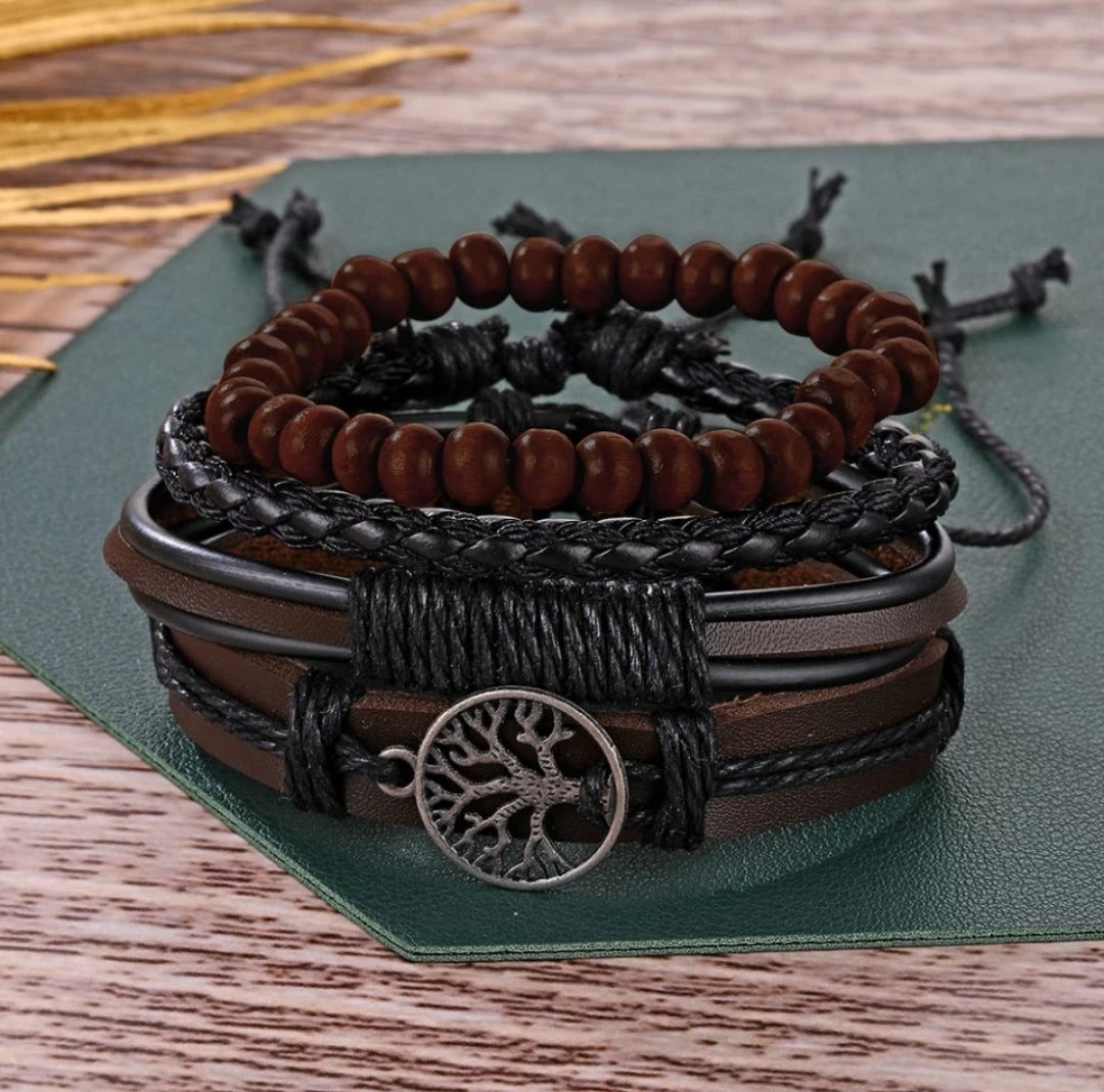 Brazalete Árbol de la Vida. Juego de 4 Brazaletes