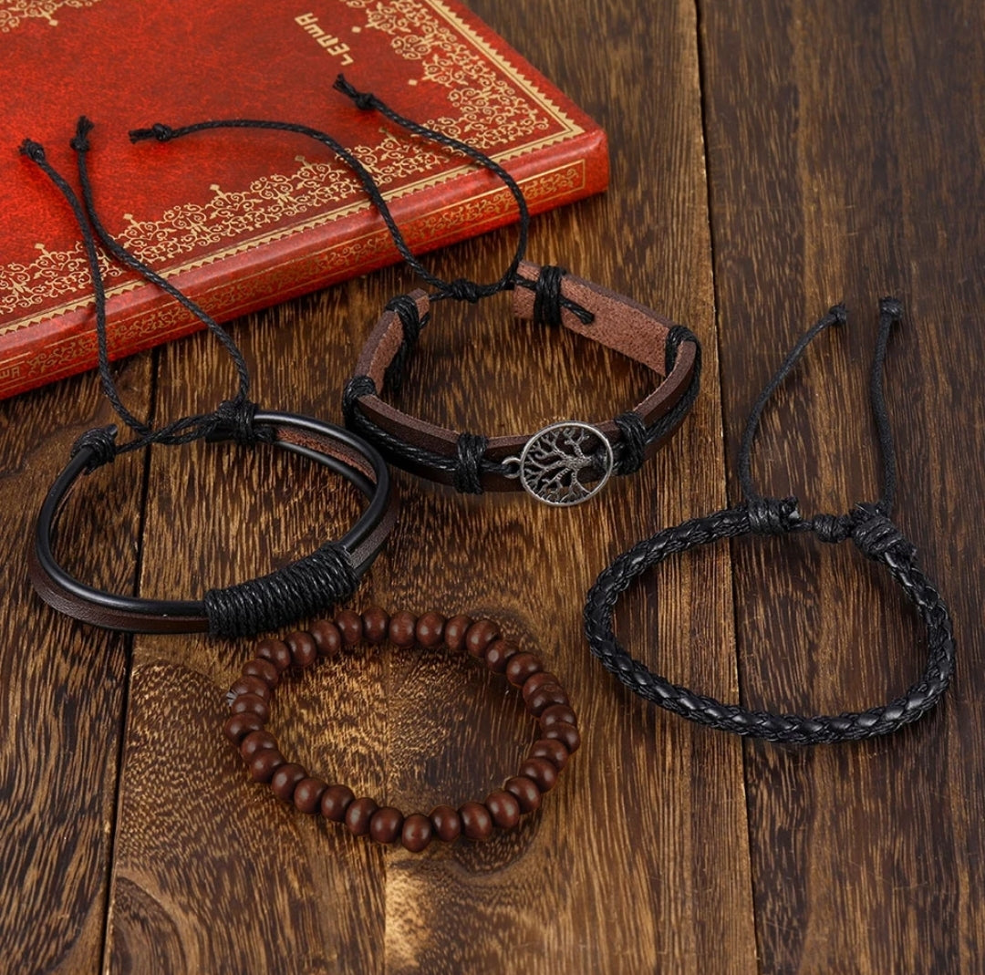 Brazalete Árbol de la Vida. Juego de 4 Brazaletes