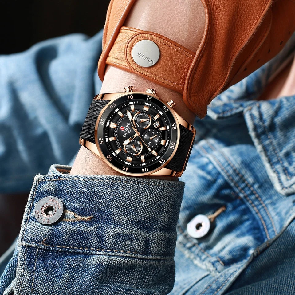 Reloj de Lujo RD Blue Silver "Elegancia Suprema"