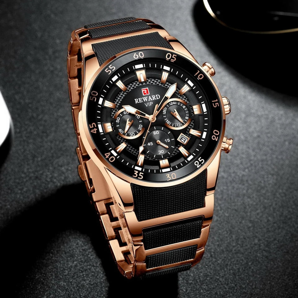 Reloj de Lujo RD Black Golden "Elegancia Suprema"