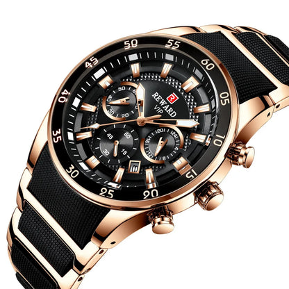 Reloj de Lujo RD Black Golden "Elegancia Suprema"