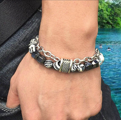 Brazalete Luxury Malaquita y Hematita