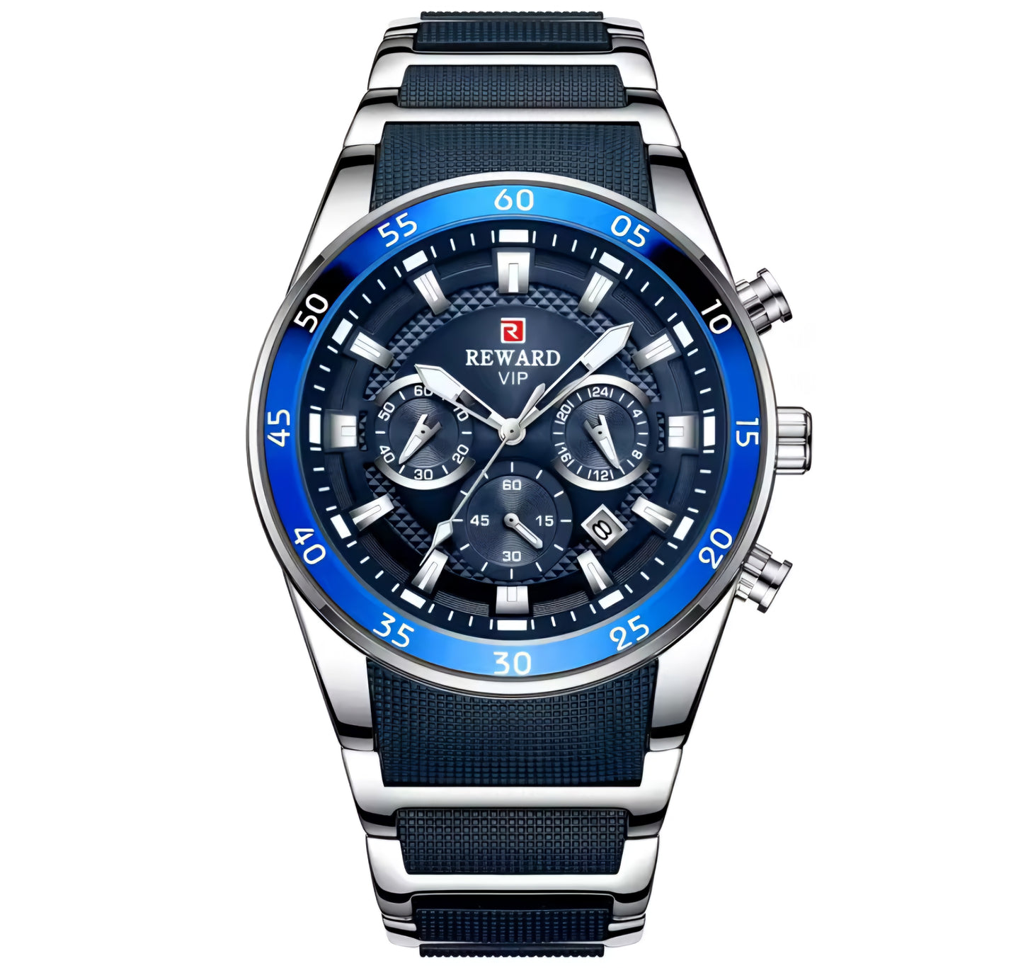 Reloj de Lujo RD Blue Silver "Elegancia Suprema"