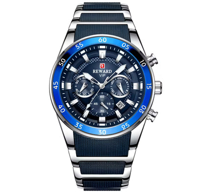 Reloj de Lujo RD Blue Silver "Elegancia Suprema"