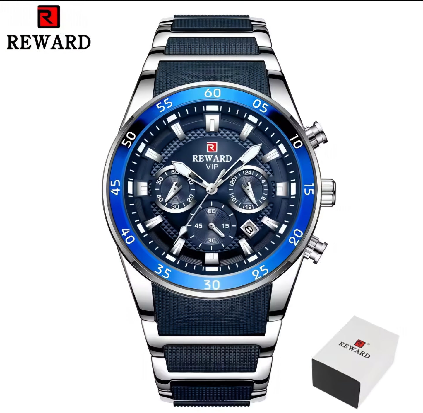 Reloj de Lujo RD Blue Silver "Elegancia Suprema"