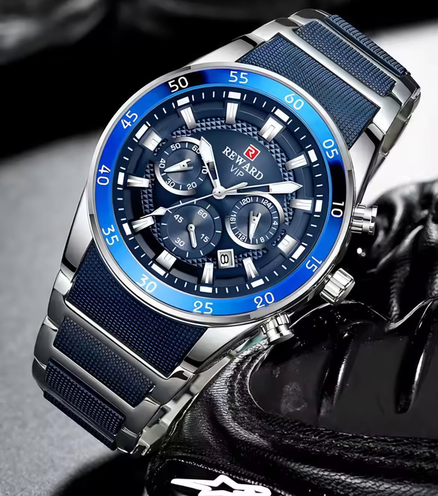 Reloj de Lujo RD Blue Silver "Elegancia Suprema"