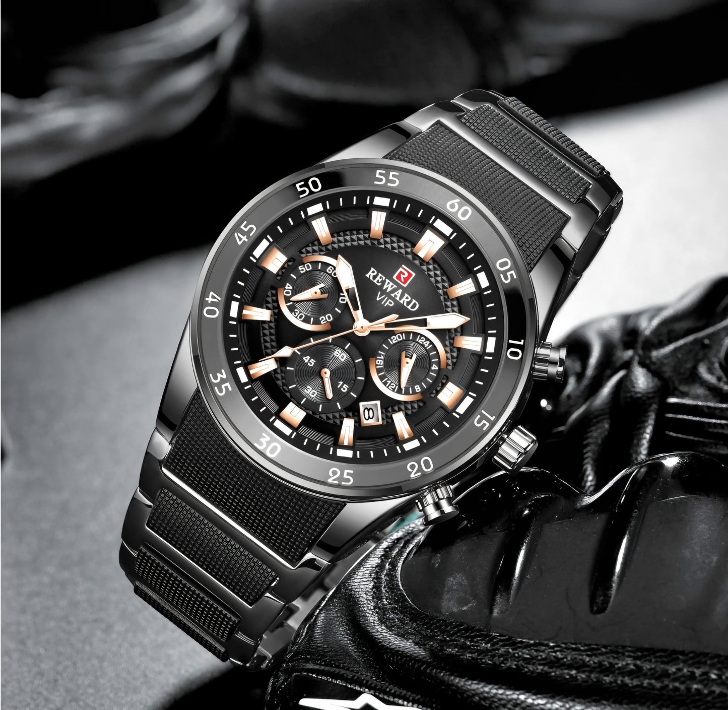 Reloj de Lujo RD Full Black "Elegancia Suprema"