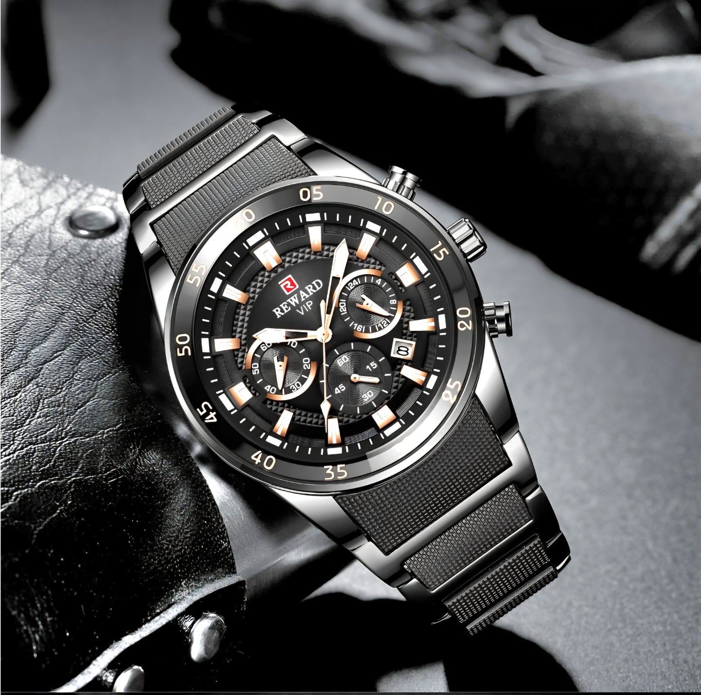 Reloj de Lujo RD Full Black "Elegancia Suprema"