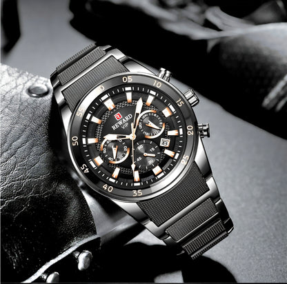 Reloj de Lujo RD Full Black "Elegancia Suprema"