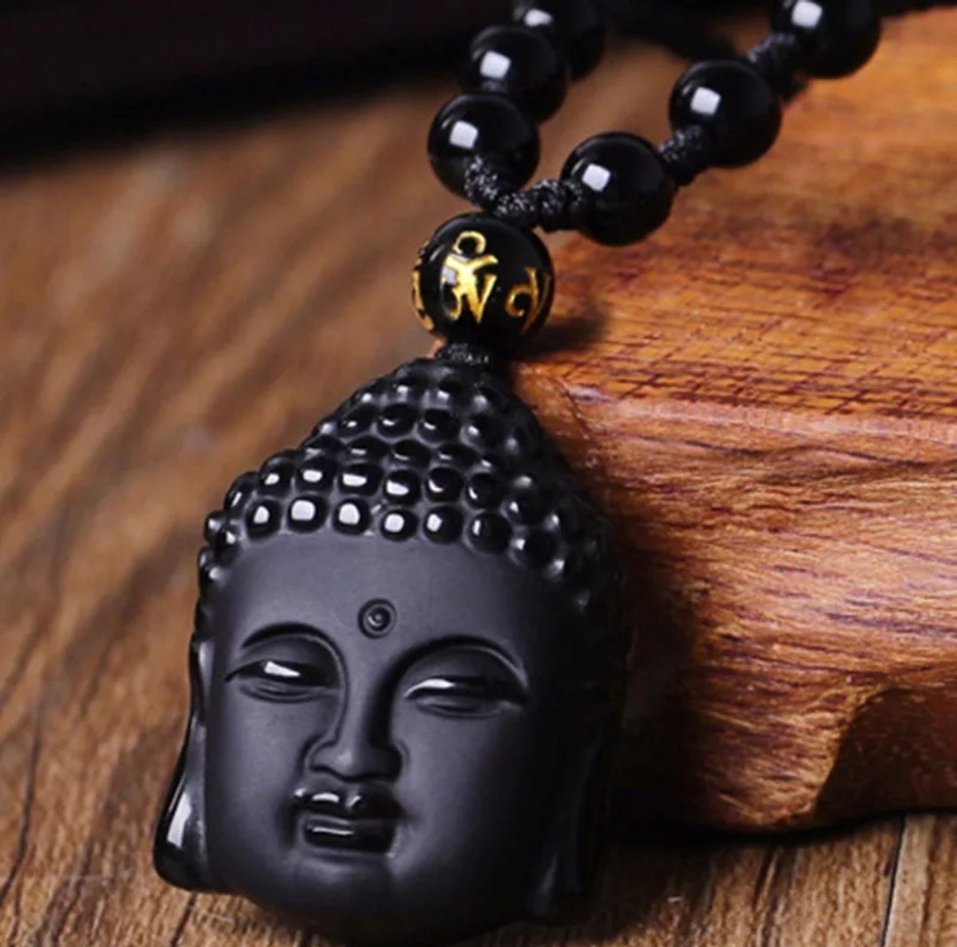 Talismán Buda Obsidiana