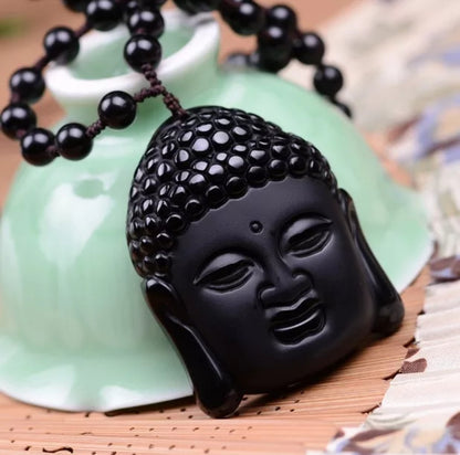 Talismán Buda Obsidiana