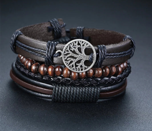 Brazalete Árbol de la Vida. Juego de 4 Brazaletes