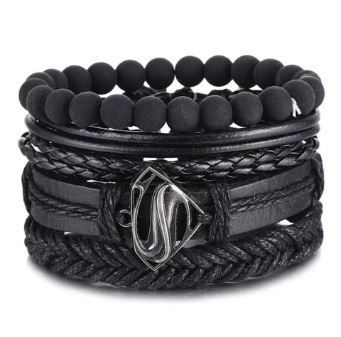 Brazalete Black Krypton. Set 4 Brazaletes