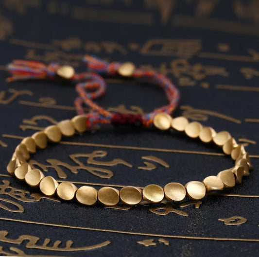 Pulsera Premium de Cuentas de Cobre Tibetano