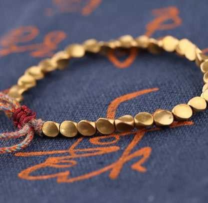 Pulsera Premium de Cuentas de Cobre Tibetano