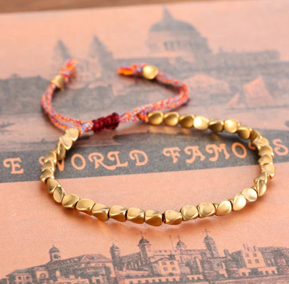 Pulsera Premium de Cuentas de Cobre Tibetano