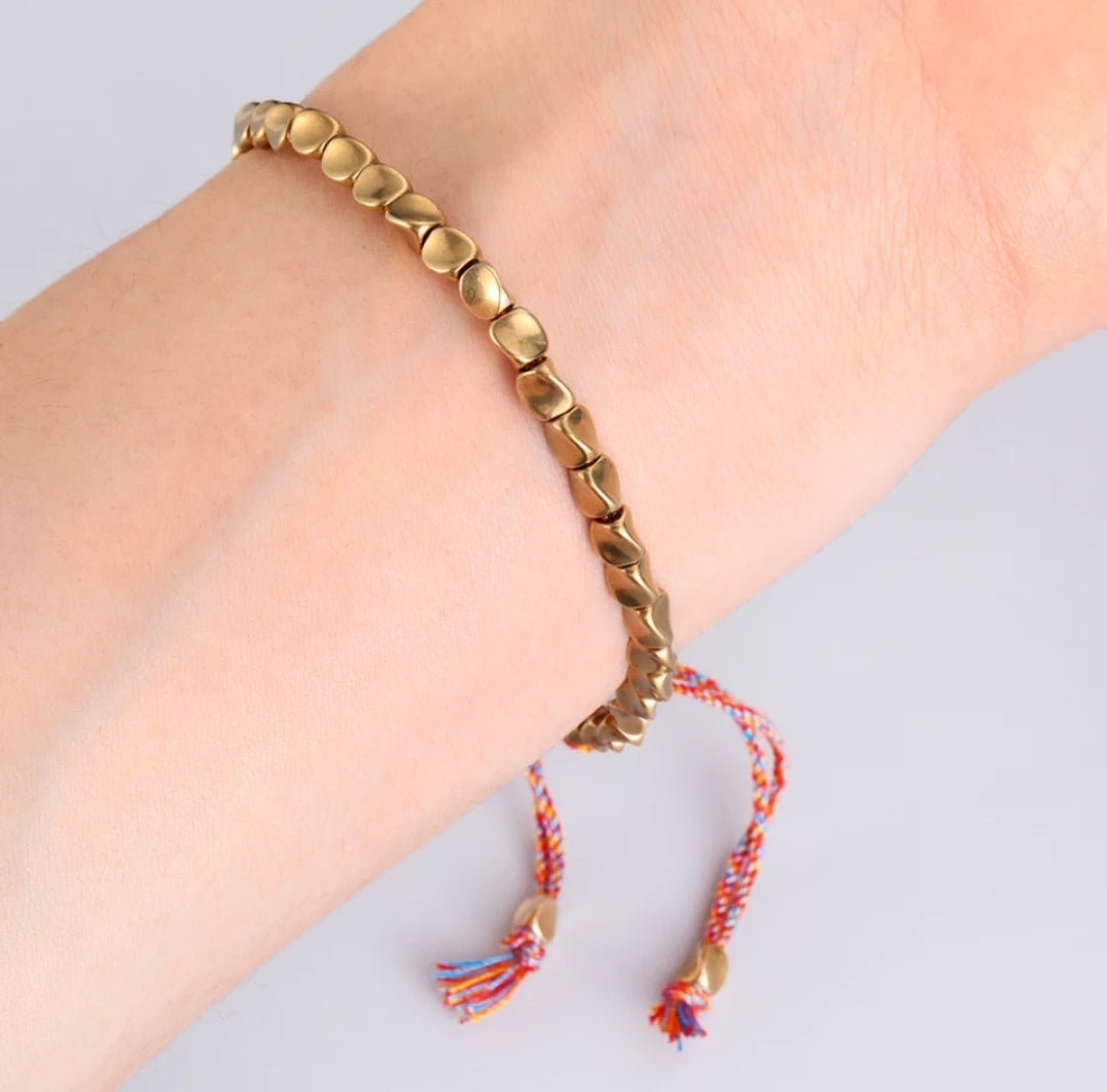 Pulsera Premium de Cuentas de Cobre Tibetano